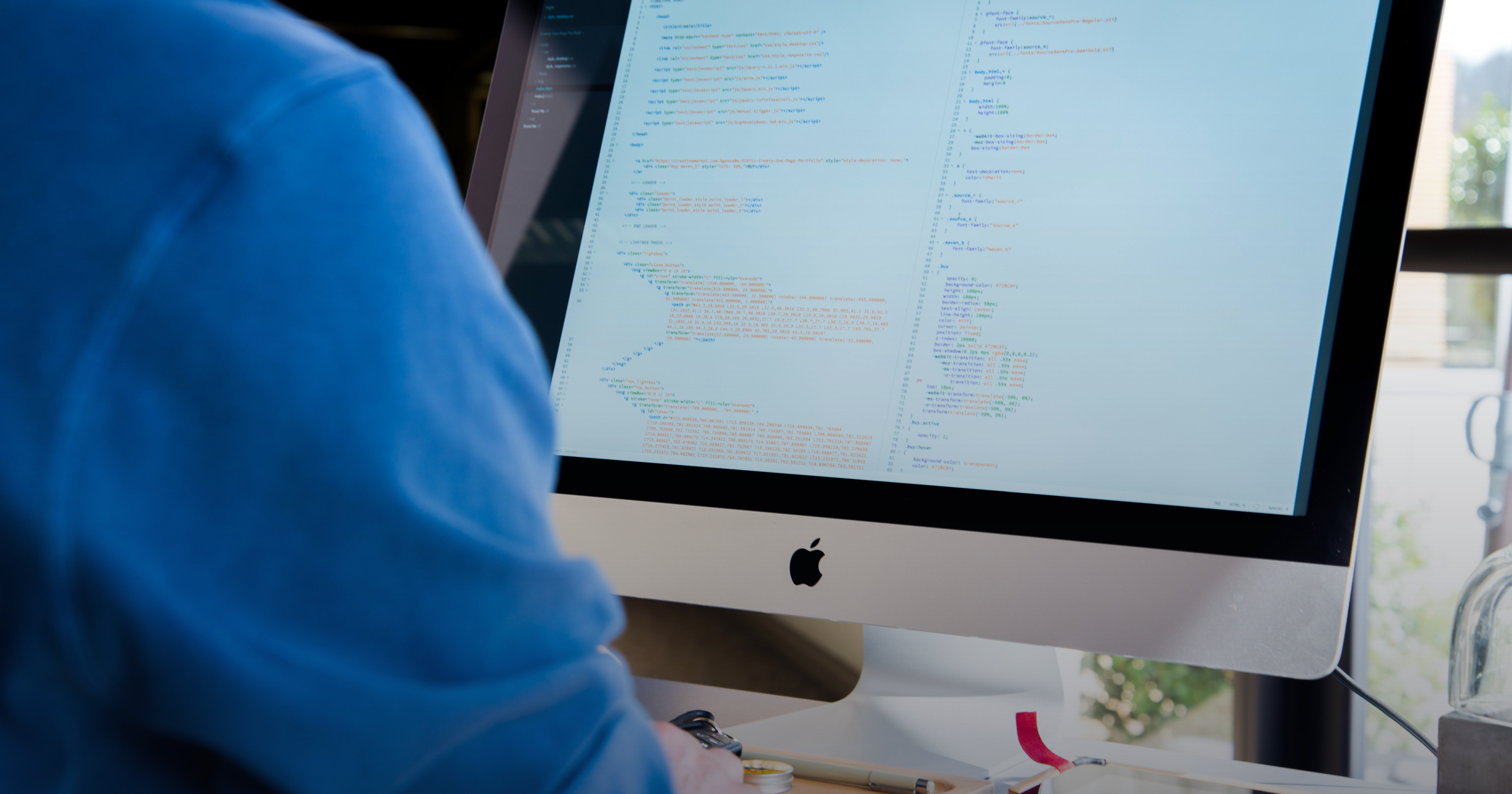 Programming code displayed on a computer screen