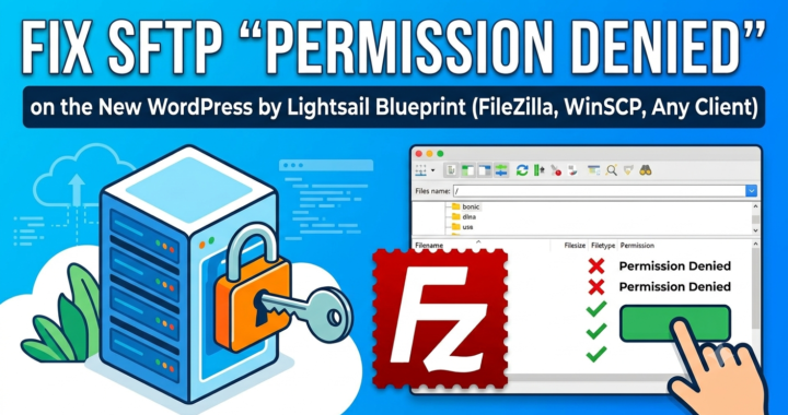 Fix SFTP Permission Denied on the New WordPress by Lightsail Blueprint (FileZilla, WinSCP, Any Client)